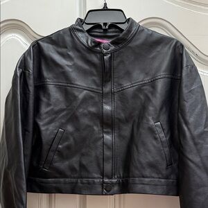Edikted Black Faux Leather Jacket